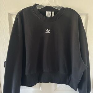 Adidas Black Cropped Sweatshirt